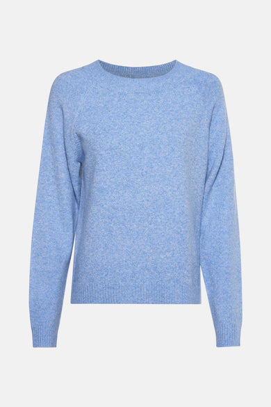 T-shirt bleu avec col rond de VERO MODA, dans une couleur unie et une texture douce.