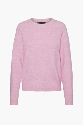 Pull met ronde hals - roze