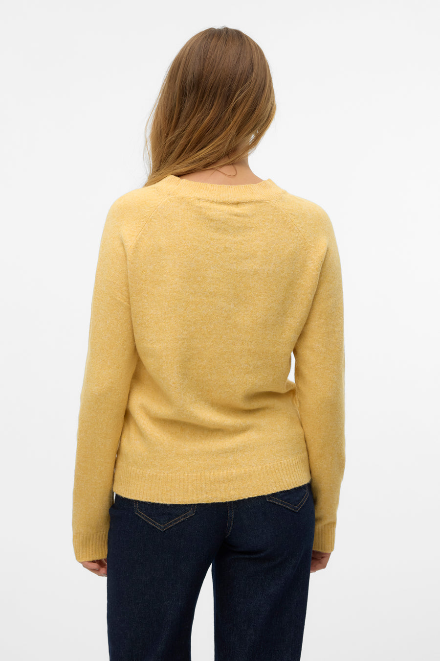 Pull à col rond - jaune - VERO MODA®