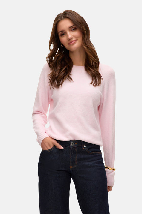 Pull met ronde hals - roze