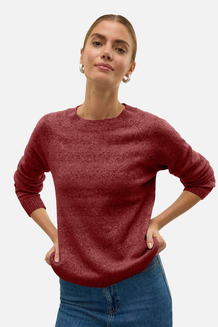 Pull à col rond - rouge - VERO MODA®