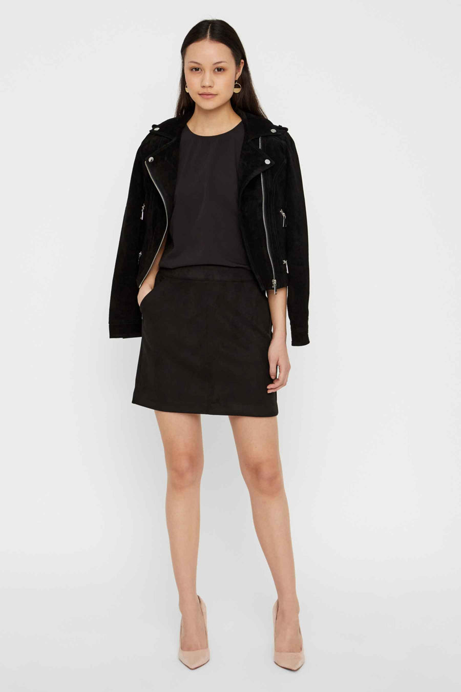 VMDONNADINA FAUXSUEDE SHORT SKIRT NOOS - VERO MODA®