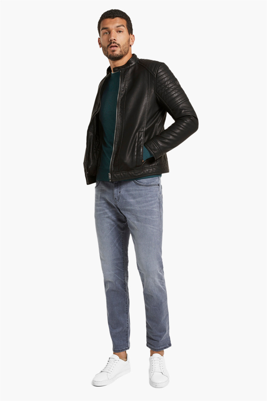 JOSH - mid grey denim - TOM TAILOR