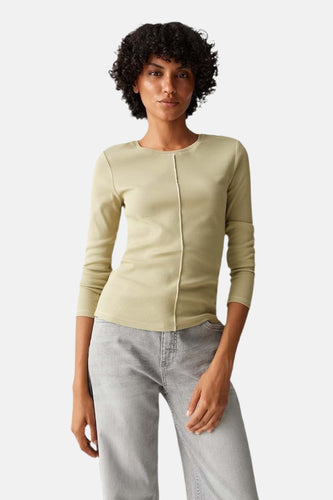 Pull met ronde hals - groen - OPUS