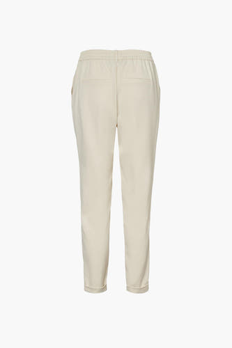 Pantalon de costume beige VERO MODA®, avec ce ce taille élastique et deux poches arrière.
