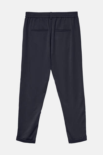 Pantalon de costume bleu VERO MODA avec ce taille élastique et poches passepoilées à l'arrière.