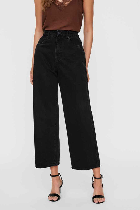Wide jeans - zwart