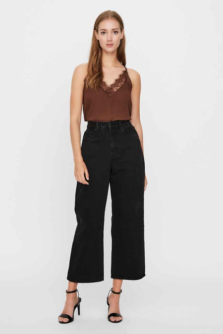 Wide jeans - zwart