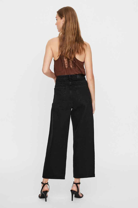 Wide jeans - zwart