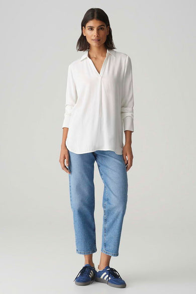 Blouse (lange mouwen) Wit - OPUS
