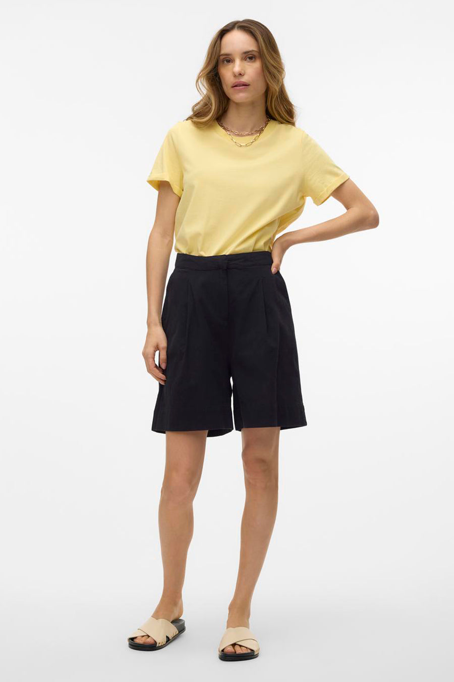 T-shirt met korte mouwen - geel