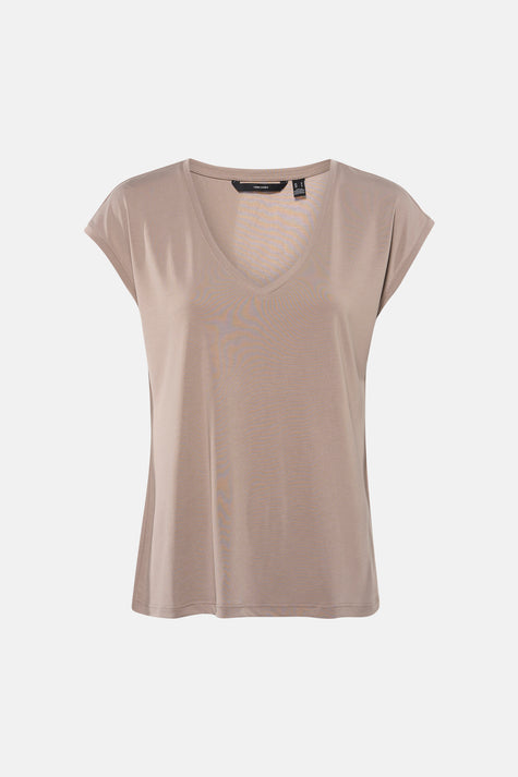 T-shirt met korte mouwen - beige