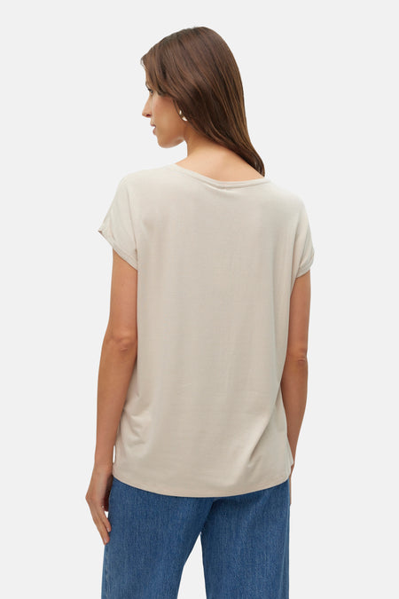 T-shirt met korte mouwen - beige