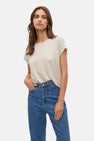 T-shirt met korte mouwen - beige