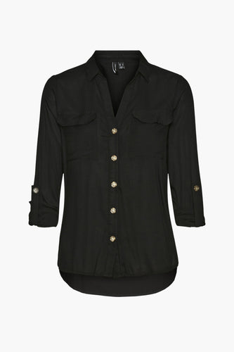 Chemise &agrave; manches longues - noir - VERO MODA®