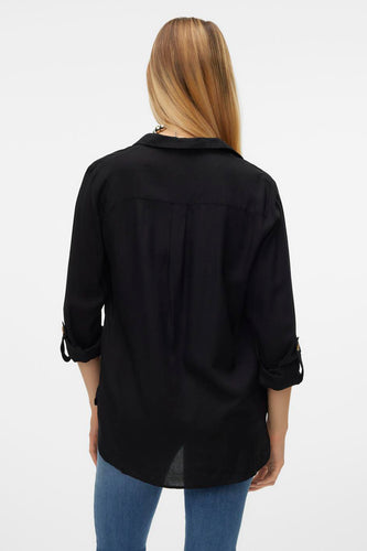 Chemise &agrave; manches longues - noir - VERO MODA®