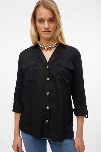 Chemise &agrave; manches longues - noir - VERO MODA®