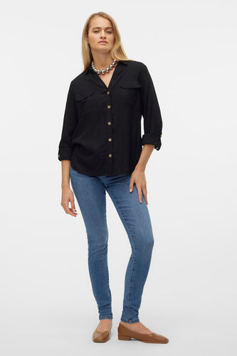 Chemise &agrave; manches longues - noir - VERO MODA®