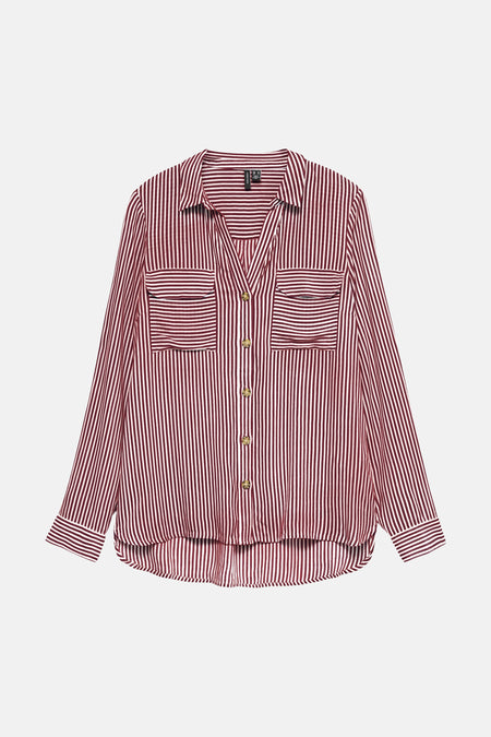 Chemise à manches longues - Bordeaux