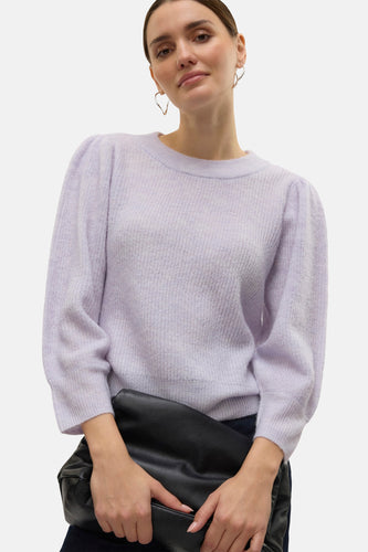 Pull met ronde hals - paars - VERO MODA®