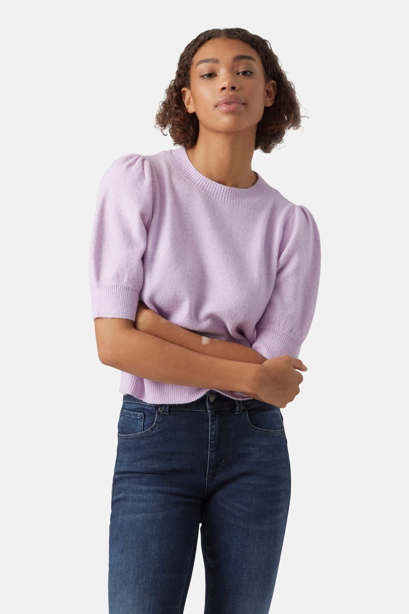 Pull met ronde hals - paars