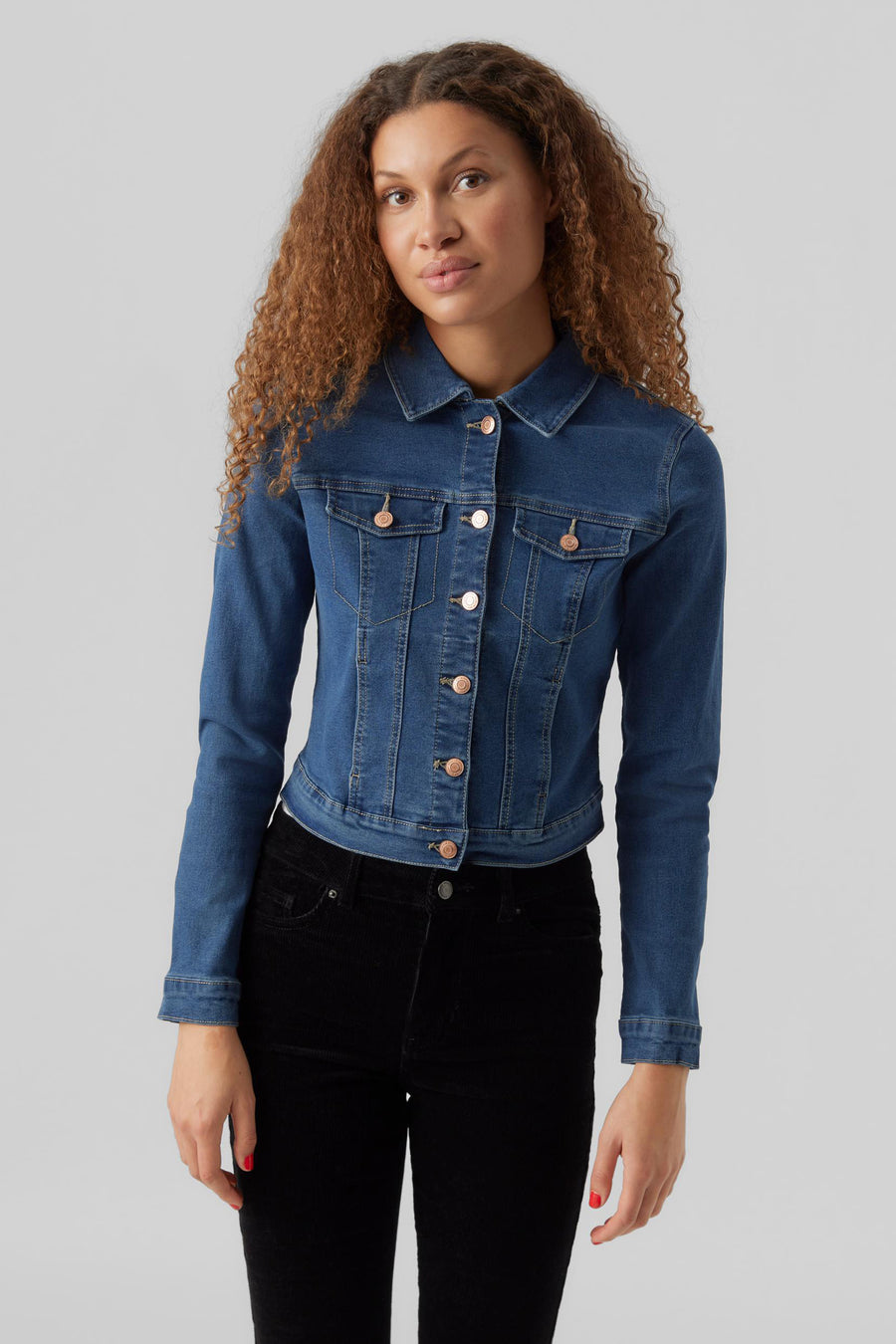 Jeansjas - mid blue denim