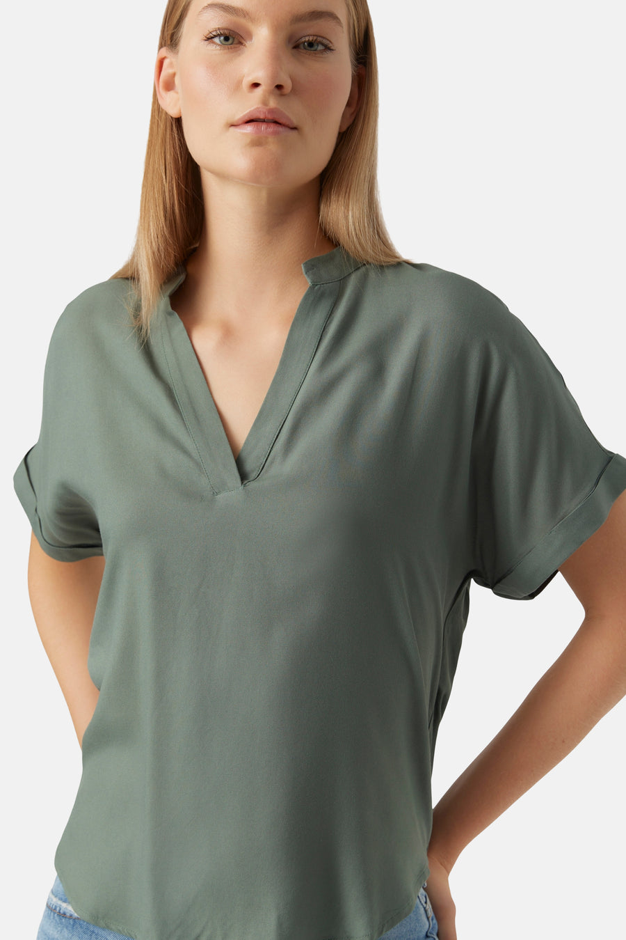 Blouse à manches courtes - vert - VERO MODA®