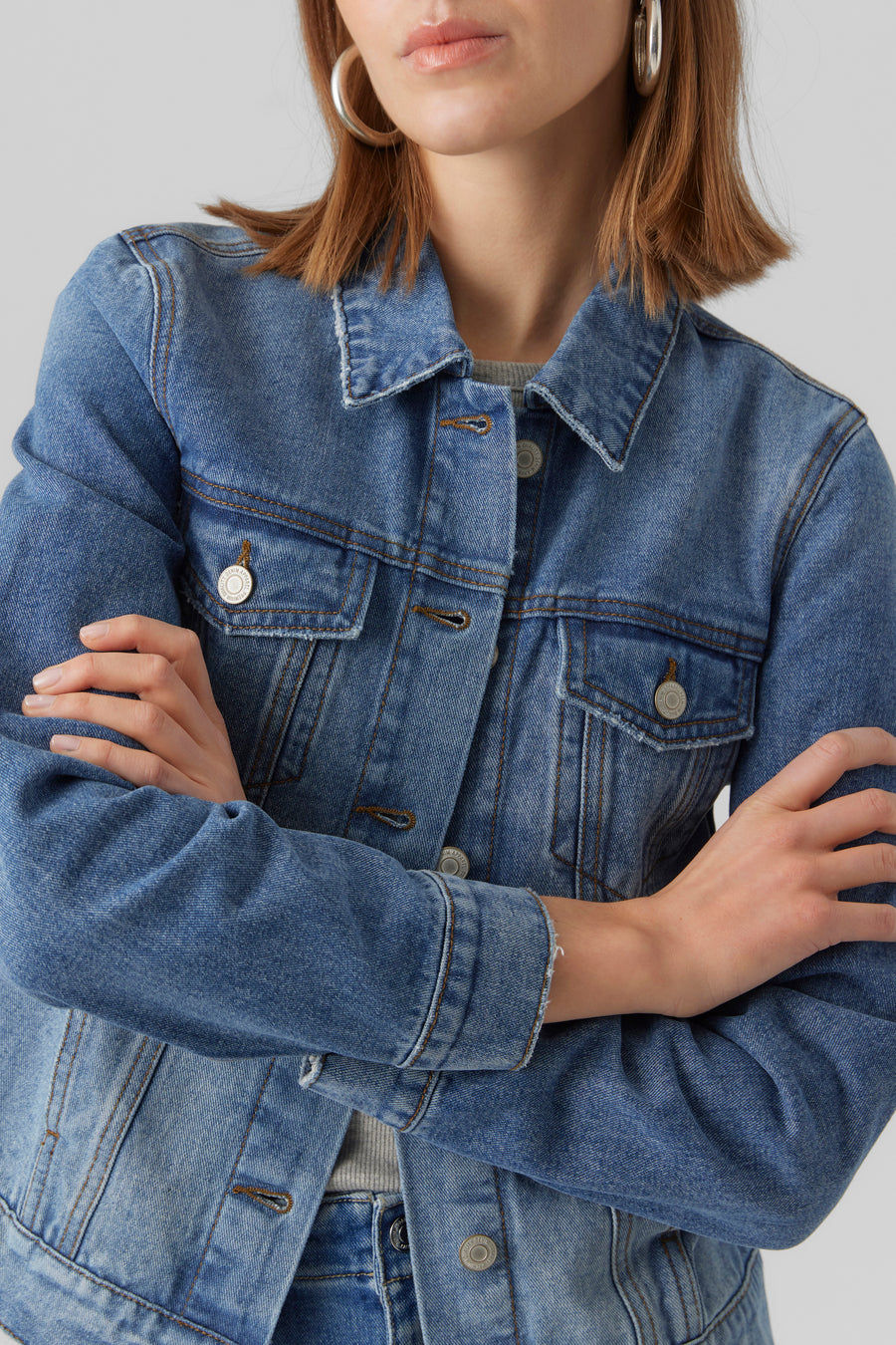 Jeansjas - mid blue denim - VERO MODA®