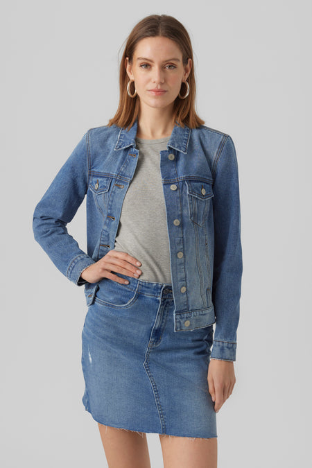 Jeansjas - mid blue denim