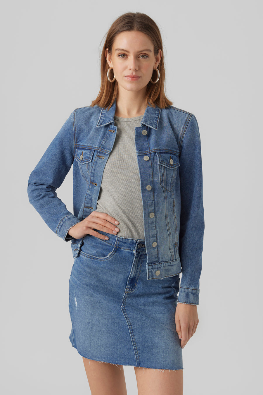 Jeansjas - mid blue denim - VERO MODA®