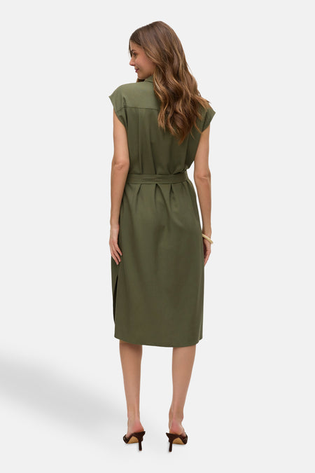 VMMYMILO SL CALF SHIRT DRESS WVN GA