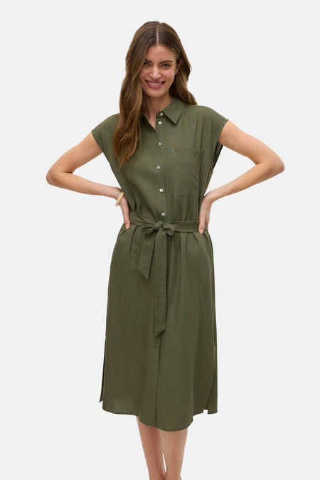 VMMYMILO SL CALF SHIRT DRESS WVN GA