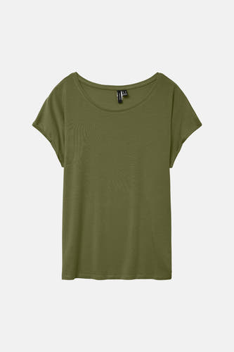 Top uni manche courte vert - VERO MODA®