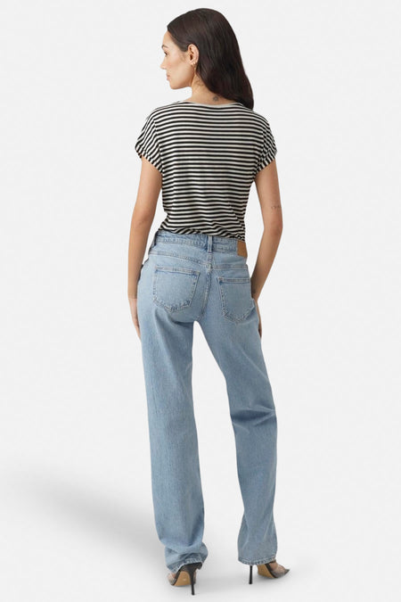 VMAVA PLAIN SS TOP STRIPE GA JRS  NOOS