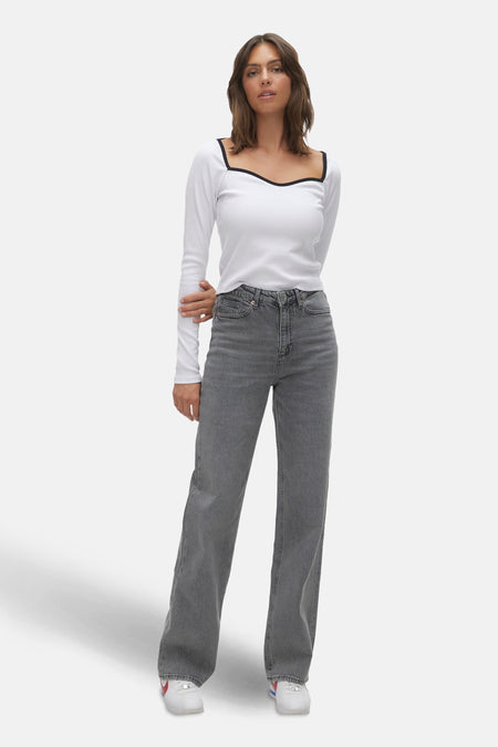 Jeans wide mid grey denim - VERO MODA®