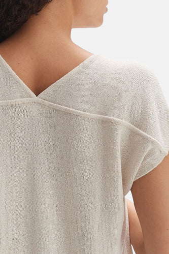 Blouse met korte mouwen - ecru - OPUS