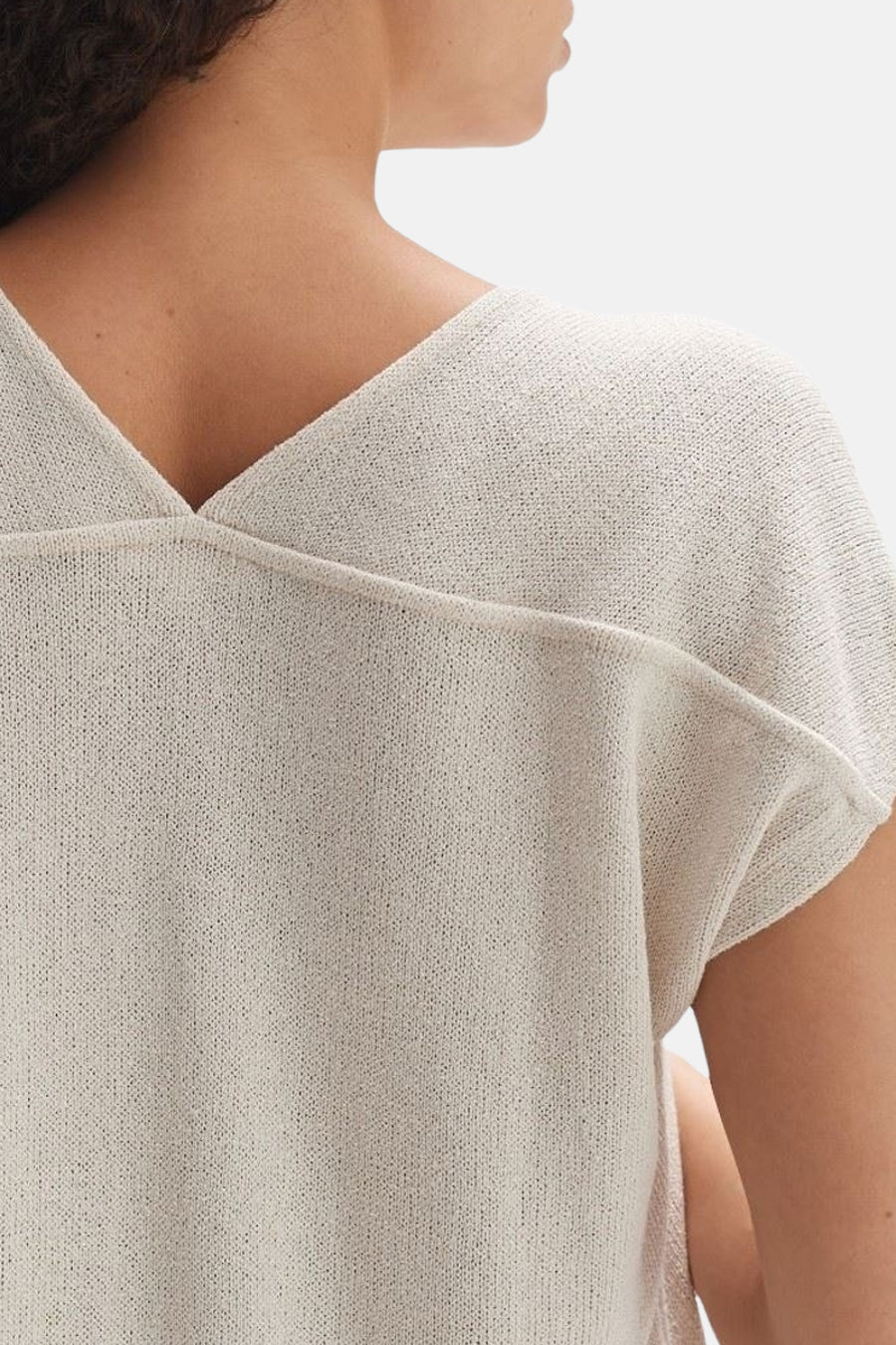 Blouse met korte mouwen - ecru - OPUS