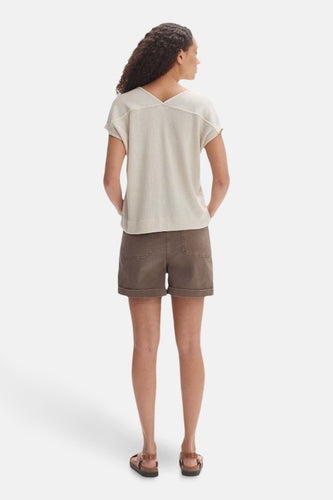 Blouse met korte mouwen - ecru - OPUS