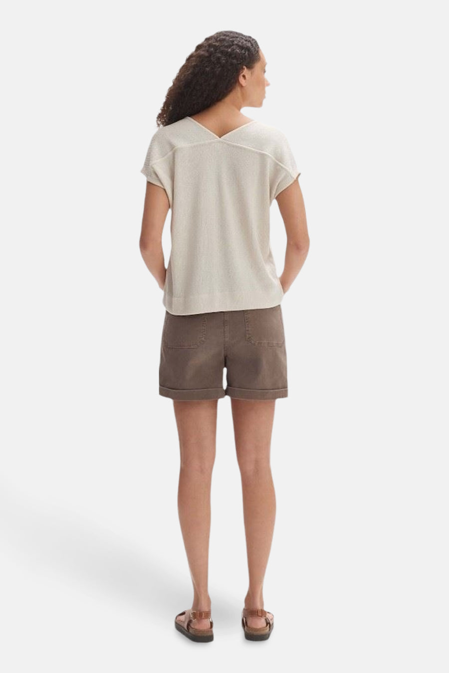 Blouse met korte mouwen - ecru - OPUS