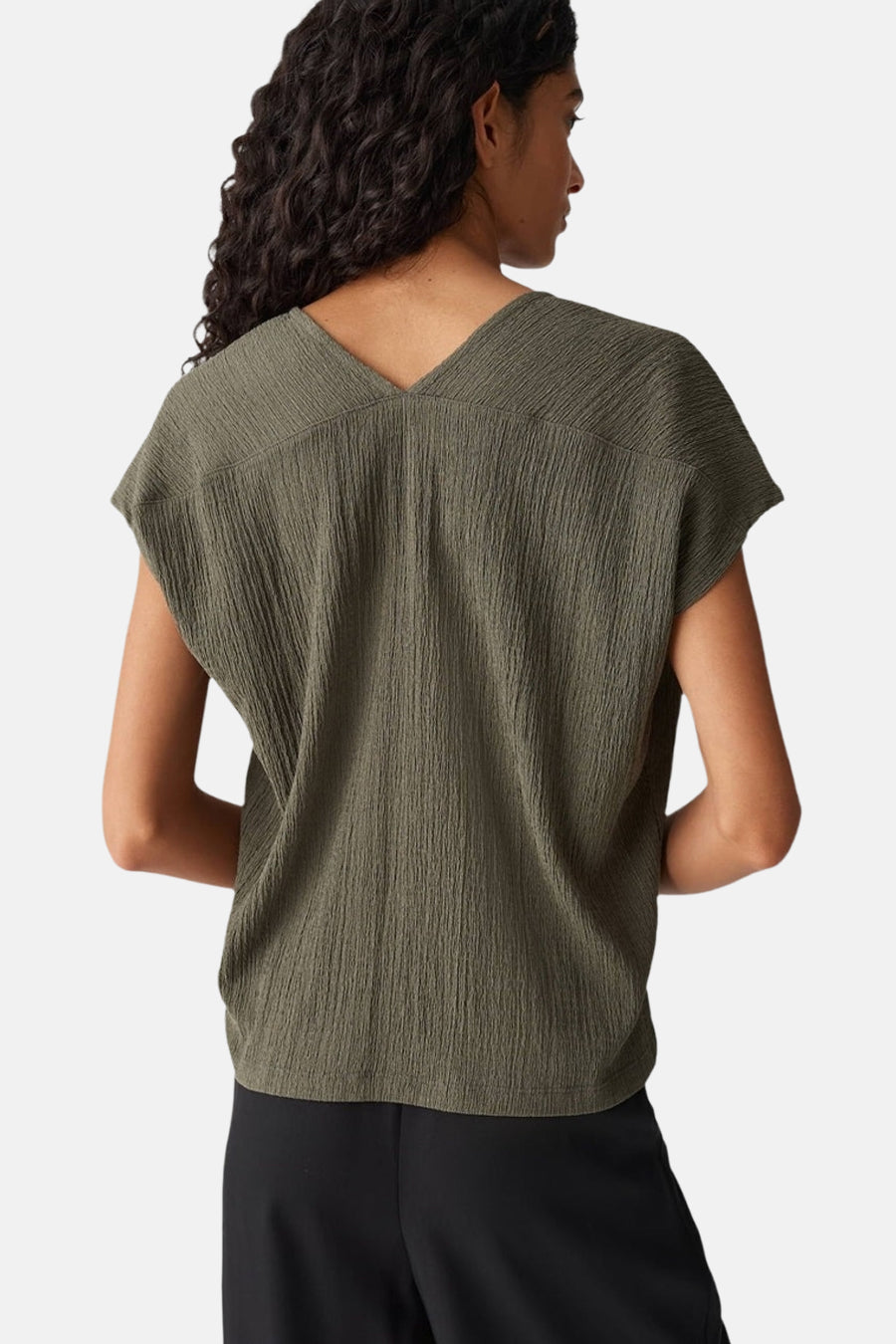 Blouse à manches courtes - Kaki - OPUS