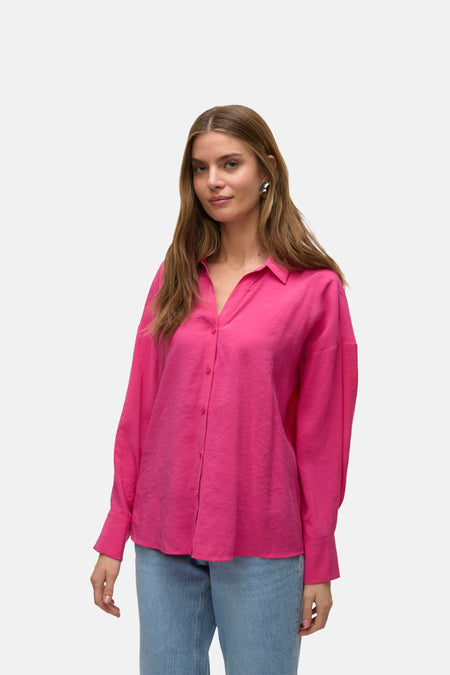 VMQUEENY LS OVERSIZE SHIRT WVN GA NOOS