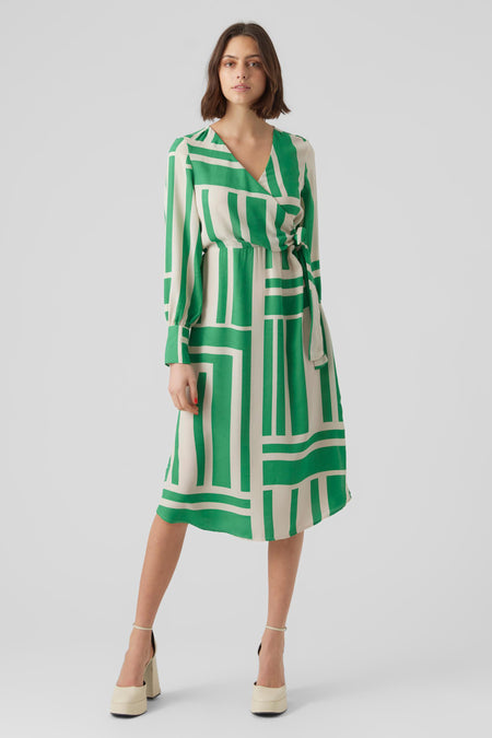 Kleedje met lange mouwen - groen