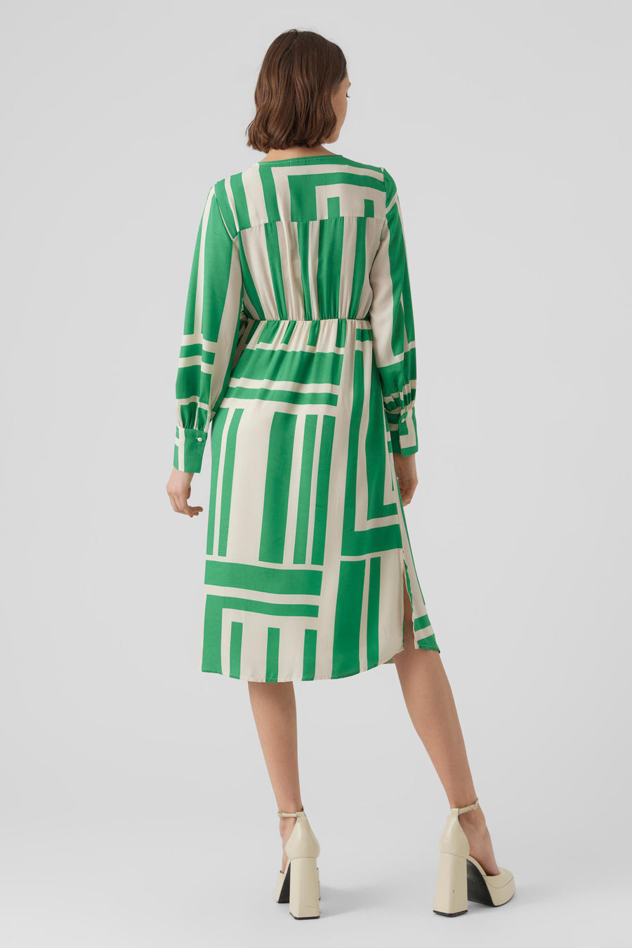 Kleedje met lange mouwen - groen