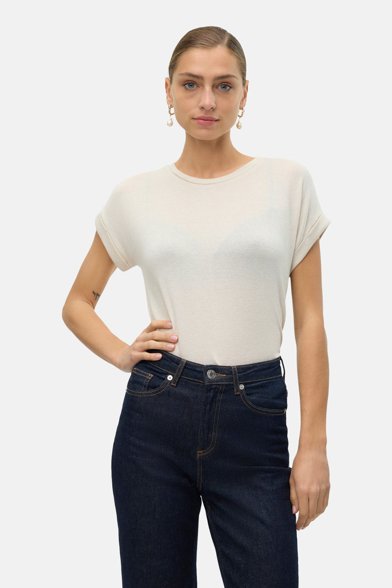 T-shirt met korte mouwen - beige