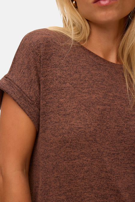 T-shirt met korte mouwen - Cocoa Brown