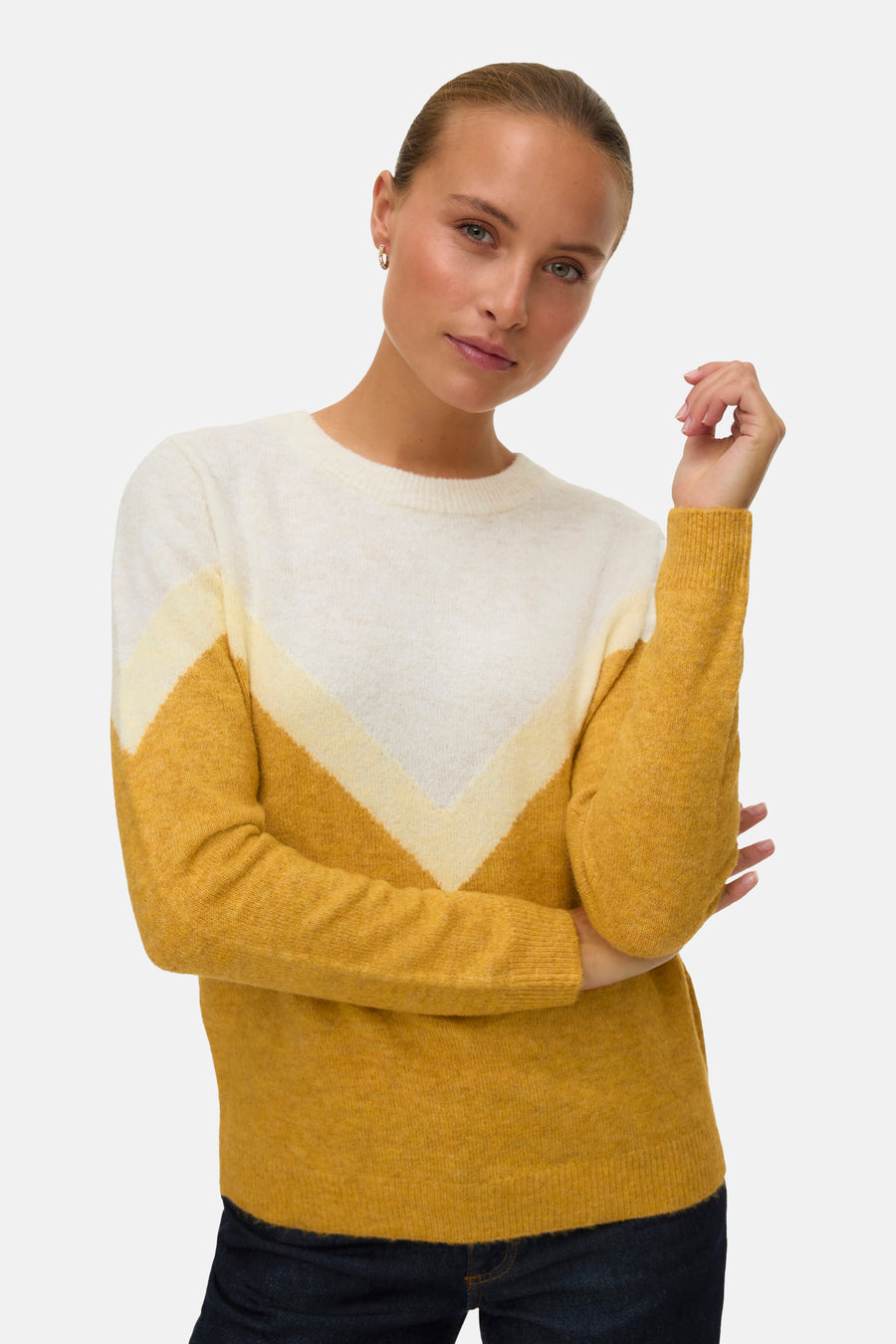 Pull à col rond - Jaune - VERO MODA®