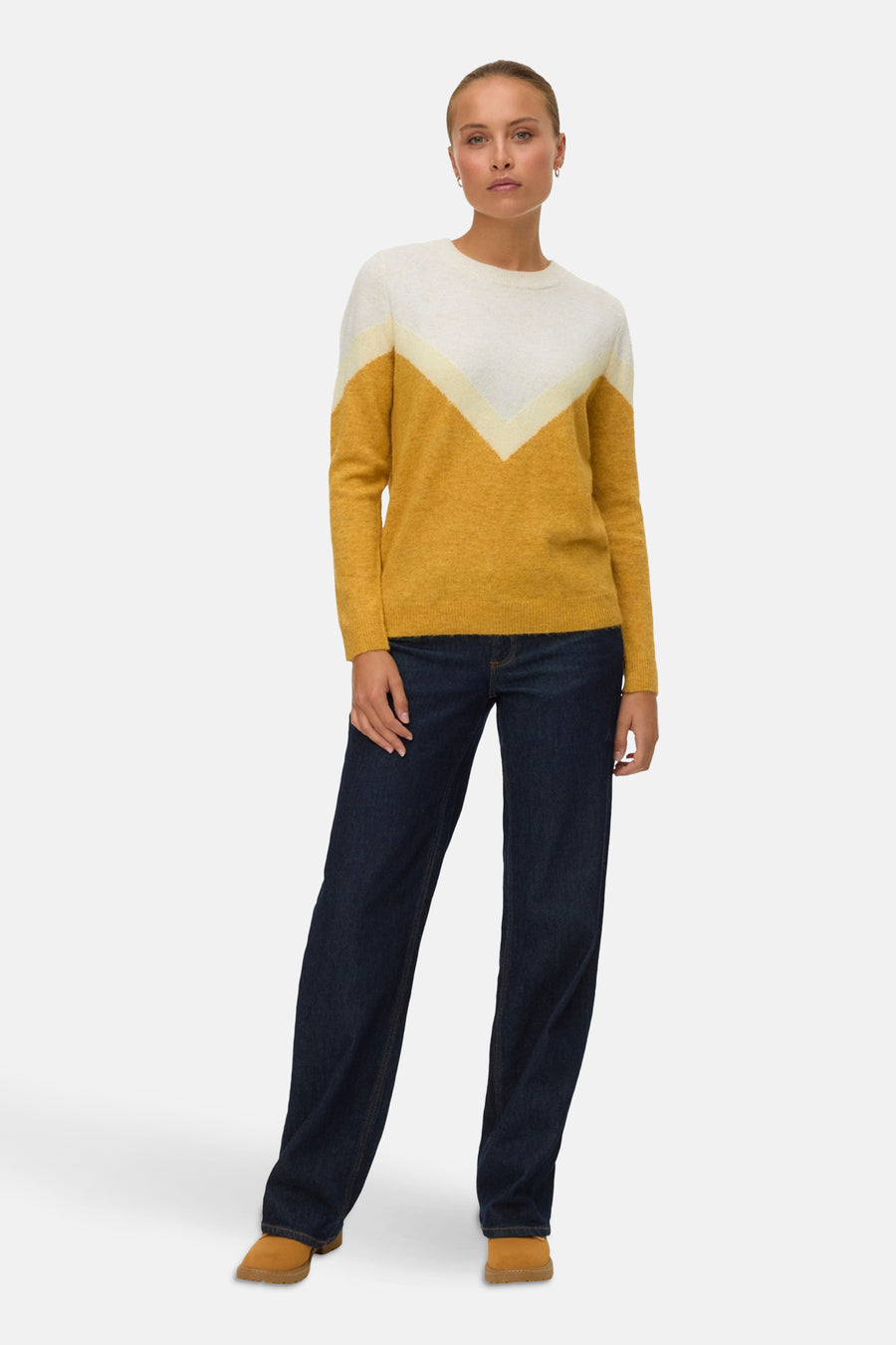 Pull à col rond - Jaune - VERO MODA®