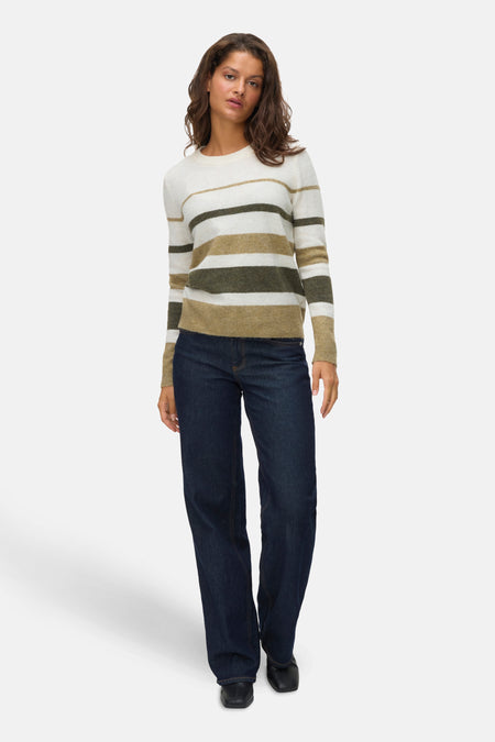 Pull met ronde hals - multicolor