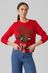 VMCUTEDEER LS O-NECK BLOUSE XMAS