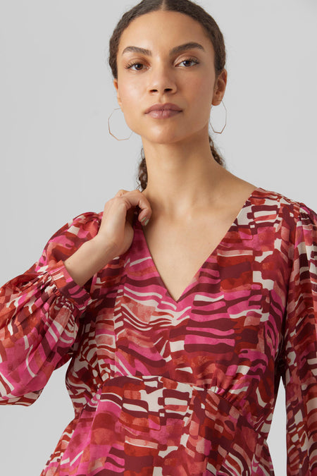 VMCARO L/S PEPLUM TOP WVN BTQ